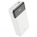 Nešiojamas įkroviklis - akumuliatorius 20000mAh USB + USB C 20W greito krovimo (QC3.0) baltas (white) Hoco J102A